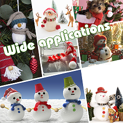 30 шт. 3 стильных мини-рождественских полосатых вязаных шарфа&nbsp;DIY-NB0008-79