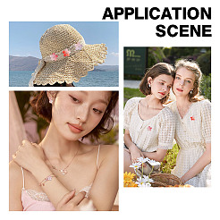 150 шт. 5-х цветные прозрачные бусины ручной работы в технике лэмпворк GLAA-NB0001-89