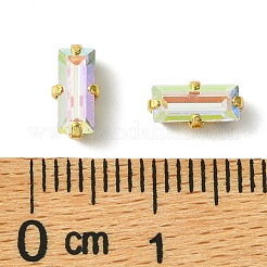 プレシオサ® マキシマ クリスタル 縫い付けカップ  マルチ連リンク  チェコクリスタル  真鍮製爪付き台座付き  719 39 090 バゲット  ゴールドカラー  00030 200 クリスタル アブ  7x3mm&nbsp;X-PRC-SF7-00030-200-G