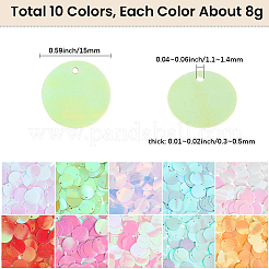 80 g 10 Farben PVC-Paillettenanhänger&nbsp;FIND-SC0023-20B