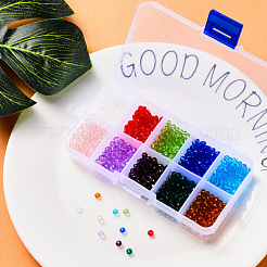 Прозрачные стеклянные бусины&nbsp;FPDL-S015-04B-01-B