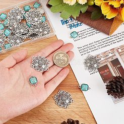 20 шт. многорядные звенья в виде цветка из сплава в тибетском стиле&nbsp;FIND-SC0003-65