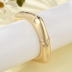 女性用合金ヒンジ付きバングル  幾何学的な正方形  ゴールドカラー  1/2インチ（1.35cm）  内径：2-1/4インチ（5.65cm）&nbsp;BJEW-D312-02G