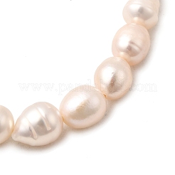 Браслеты из натуральных пресноводных жемчугов для женщин BJEW-JB12302