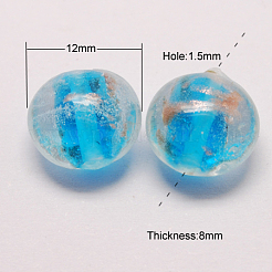 Бусины ручной работы бусины золотого песка LAMP-S035-12mm-M