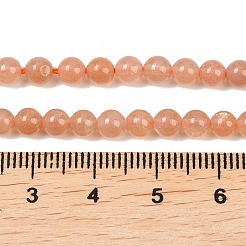 Натуральный Sunstone бисер пряди&nbsp;G-G342-A01-4.5mm