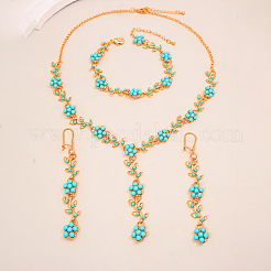 Vintage-Sets aus Messing mit floralen Halsketten&nbsp;RC4234