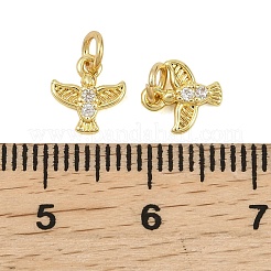 Латунные микропаве прозрачные кубические циркониевые подвески&nbsp;KK-D218-24G-02