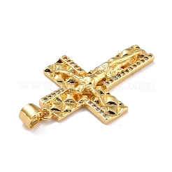 Латунные микропаве прозрачные подвески с фианитом&nbsp;ZIRC-A021-10G