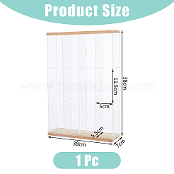 3-уровневый прозрачный акриловый органайзер для минифигурок с 4 сетками и деревом&nbsp;ODIS-WH0004-03B