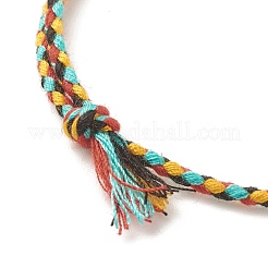 Ensemble de bracelets de cheville en cordon tressé en coton macramé 5 pièces&nbsp;AJEW-AN00486-05