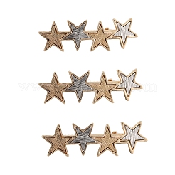 スター合金ワニ口ヘアクリップ  ゴールドカラー  52x15mm&nbsp;PW-WGF5488-01