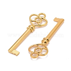 Gros pendentifs clé squelette en alliage de style tibétain&nbsp;PALLOY-A13347-AG-RS