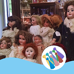 8шт 8 цвета PP кукольный парик волосы&nbsp;AJEW-FH0005-15