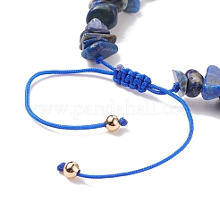 Set di 7 pezzi di pietra mista naturale a 7 stili e braccialetti di perline intrecciati in resina&nbsp;BJEW-JB08495
