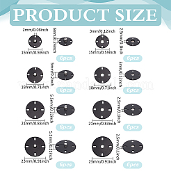 24 пара кнопок из цинкового сплава 4 стилей FIND-FG0004-96EB