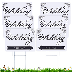Pp plastica matrimonio in questo modo freccia segno con paletto&nbsp;DIY-WH0888-532