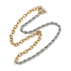 304 нержавеющая сталь веревка цепь кабель цепь или ожерелья для женщин&nbsp;NJEW-K288-02GP