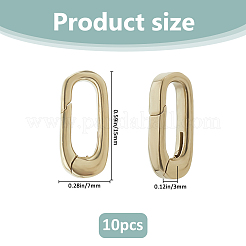 10 шт. латунные пружинные кольца-затворы&nbsp;KK-FH0008-17B