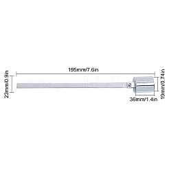 ステンレス鋼のキャンドル消火器  ステンレス鋼色  195x23mm  フード：23x36mm  インナーサイズ：19mm&nbsp;STAS-WH0015-85P