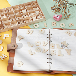 Незаконченный деревянный алфавит и цветочные пазлы DIY-WH0366-07