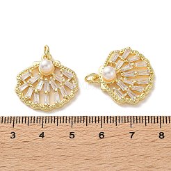 Ciondoli in ottone zirconi chiari micro pavé&nbsp;KK-P351-03B-G
