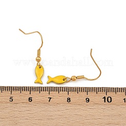 Серьги-подвески из нержавеющей стали 304 серии Ocean&nbsp;LS-EJEW-K017-01E-G