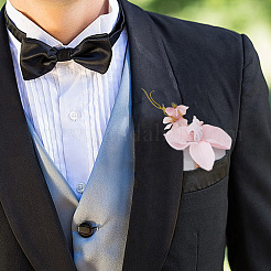 Бутоньерка из искусственного цветка из шелковой ткани&nbsp;AJEW-DR0001-55B