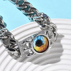 Браслеты из нержавеющей стали eye 201/304 BJEW-F522-02P-03