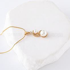 3 шт. французская нержавеющая сталь паве искусственный жемчуг 8 формы подвески ожерелья для женщин QY1444