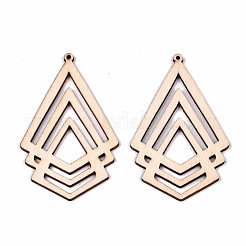 Grands pendentifs en bois naturel non teint&nbsp;WOOD-N007-062