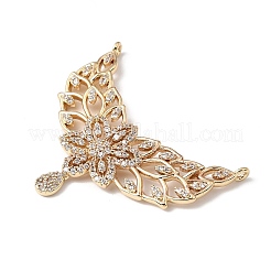 Pendentifs en laiton zircon cubique transparent&nbsp;KK-N290-16G