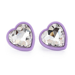 Серьги-гвоздики с кристаллами и стразами в виде сердца с 925 серебряной булавкой для женщин MACR-S275-038B