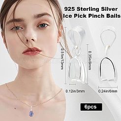 6 шт. 925 серебряных кулона для подвески&nbsp;STER-CN0001-17