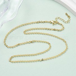 Ожерелья из латунной цепочки «Бостон» толщиной 2.5 мм&nbsp;NJEW-P339-05G