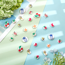 27 шт. 9 стиля 3D-печатные бусины из абс-пластика с имитацией жемчуга&nbsp;KY-NB0001-56