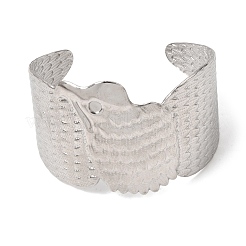 Sommer 304 Edelstahl breite Manschette Armreifen für Frauen Männer&nbsp;BJEW-F511-01P