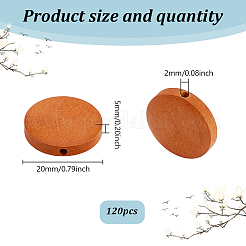 Бусины из натуральной груши WOOD-GO0001-17B