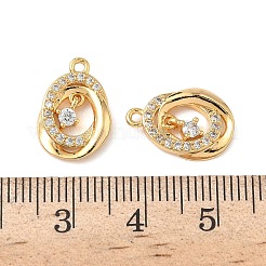 Латунные микропаве прозрачные подвески с фианитом&nbsp;KK-B160-25G