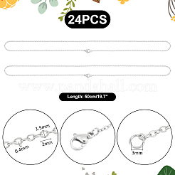 Ожерелья из нержавеющей стали 304 с цепочкой из троса&nbsp;NJEW-UN0001-45P