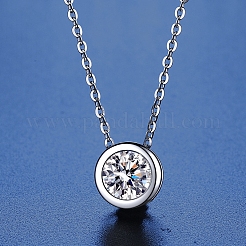 Антикоррозийное родиевое покрытие 925 стерлинговое серебро паве кристалл муассанит стразы плоские круглые многорядные звенья STER-U003-05P