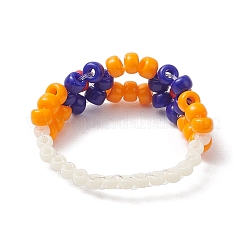 Set di anelli e braccialetti con perline di vetro&nbsp;SJEW-JS01308