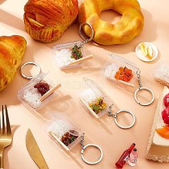 6 шт. 6 стиля имитация пищевых продуктов ПВХ подвеска брелок KEYC-OC0001-17