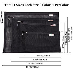 8 шт. 8 кармана для файлов из нейлоновой сетки AJEW-GF0006-44