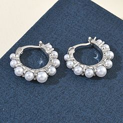 Orecchini a cerchio in ottone per le donne&nbsp;EJEW-A168-16P