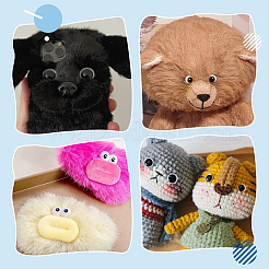 80 Set mit 4 Stilen Harzaugen-Accessoires mit Puppenaugen-Besatz&nbsp;DIY-PH0029-65
