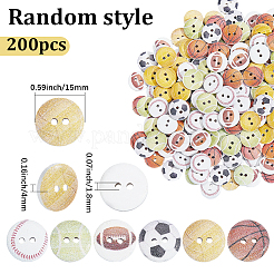 2 пакетик деревянных пуговиц с 2 отверстиями&nbsp;BUTT-SP0001-21