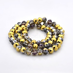 Полужесткие граненые стеклянные бусины&nbsp;GLAA-A024F-HP03