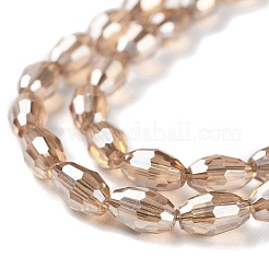 Abalorios de vidrio electroplate hebras&nbsp;EGLA-J013-4X6mm-F23