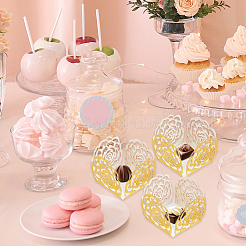 50 шт. бумажные коробки для упаковки конфет с изображением цветка розы&nbsp;CON-OC0001-78A